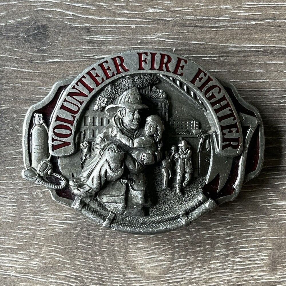 1990 Arroyo Grande Buckle Co. Volunteer Fire Fighter Belt Buckle